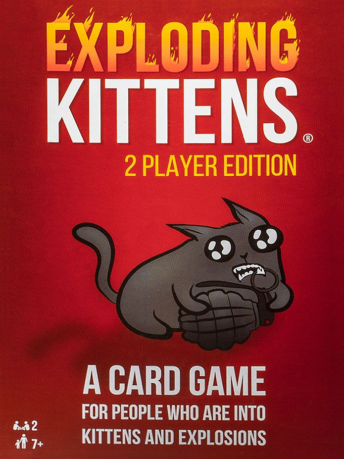 Exploding Kittens: 2-Player Edition card game box art