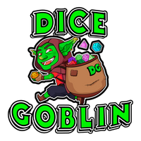 Dice Goblin logo: Gobgob the goblin with his bag of dice