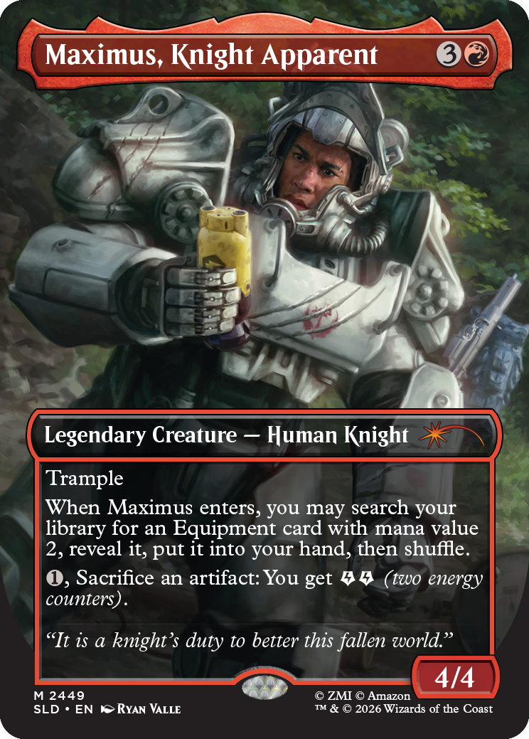 Secret Lair x Fallout: Beyond Vault 33 – Maximus, Knight Apparent card