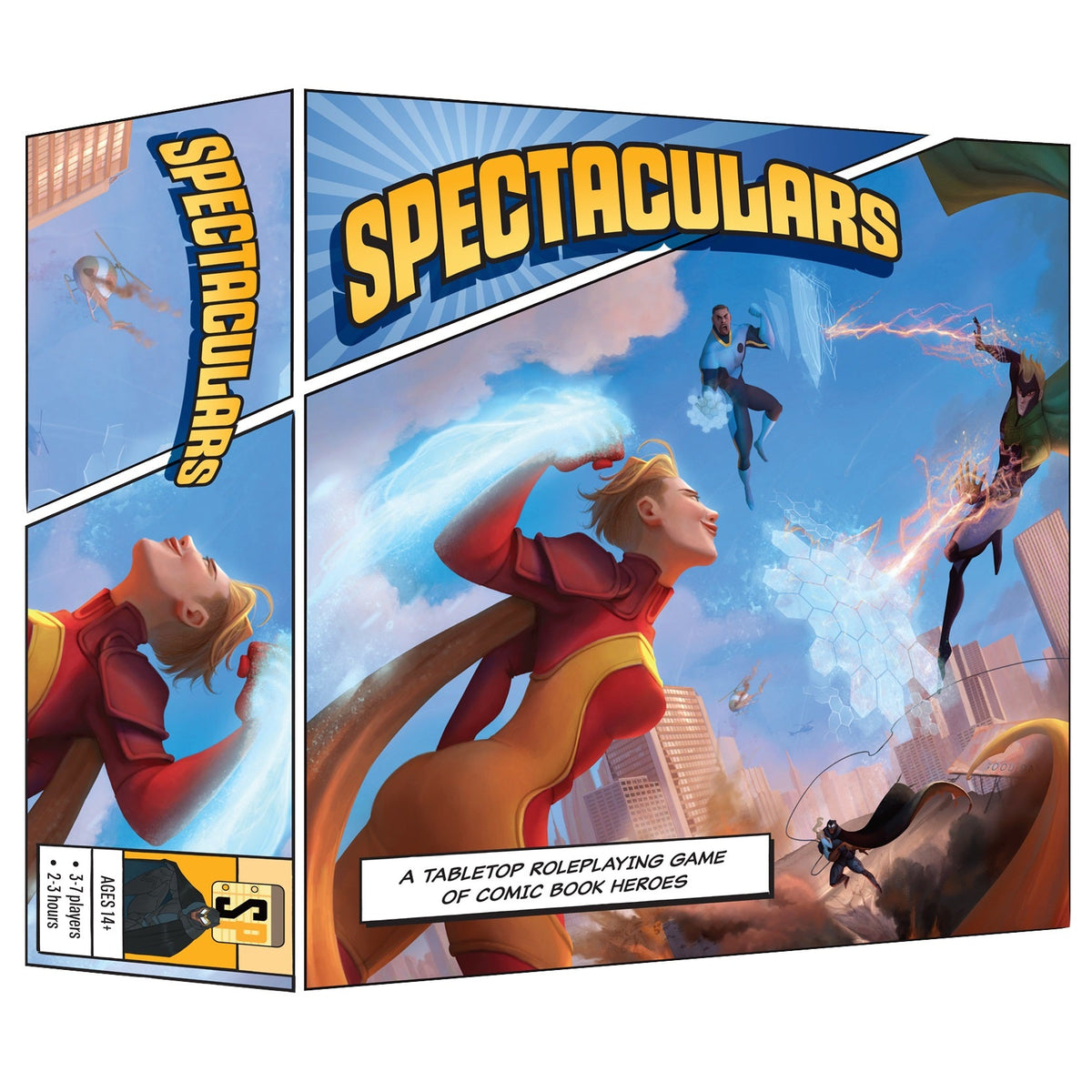 Spectaculars roleplaying game box art