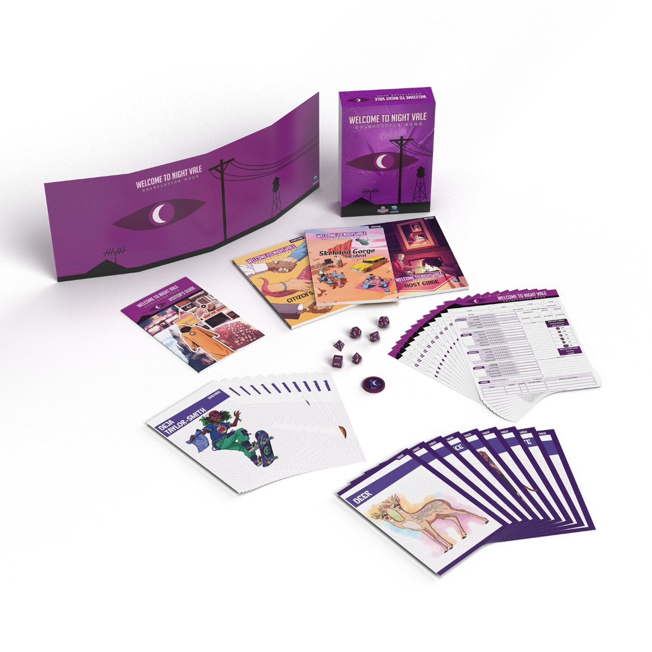 Welcome to Night Vale Roleplaying Game – contents group scene, angled