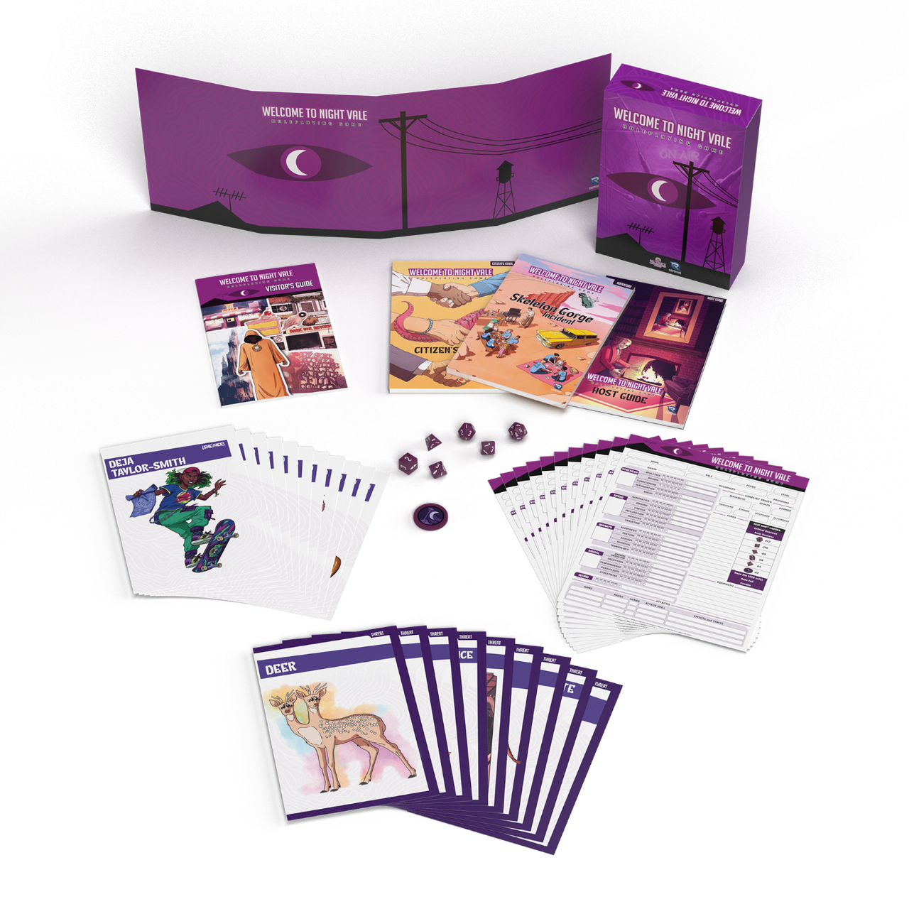 Welcome to Night Vale Roleplaying Game – contents group scene, front